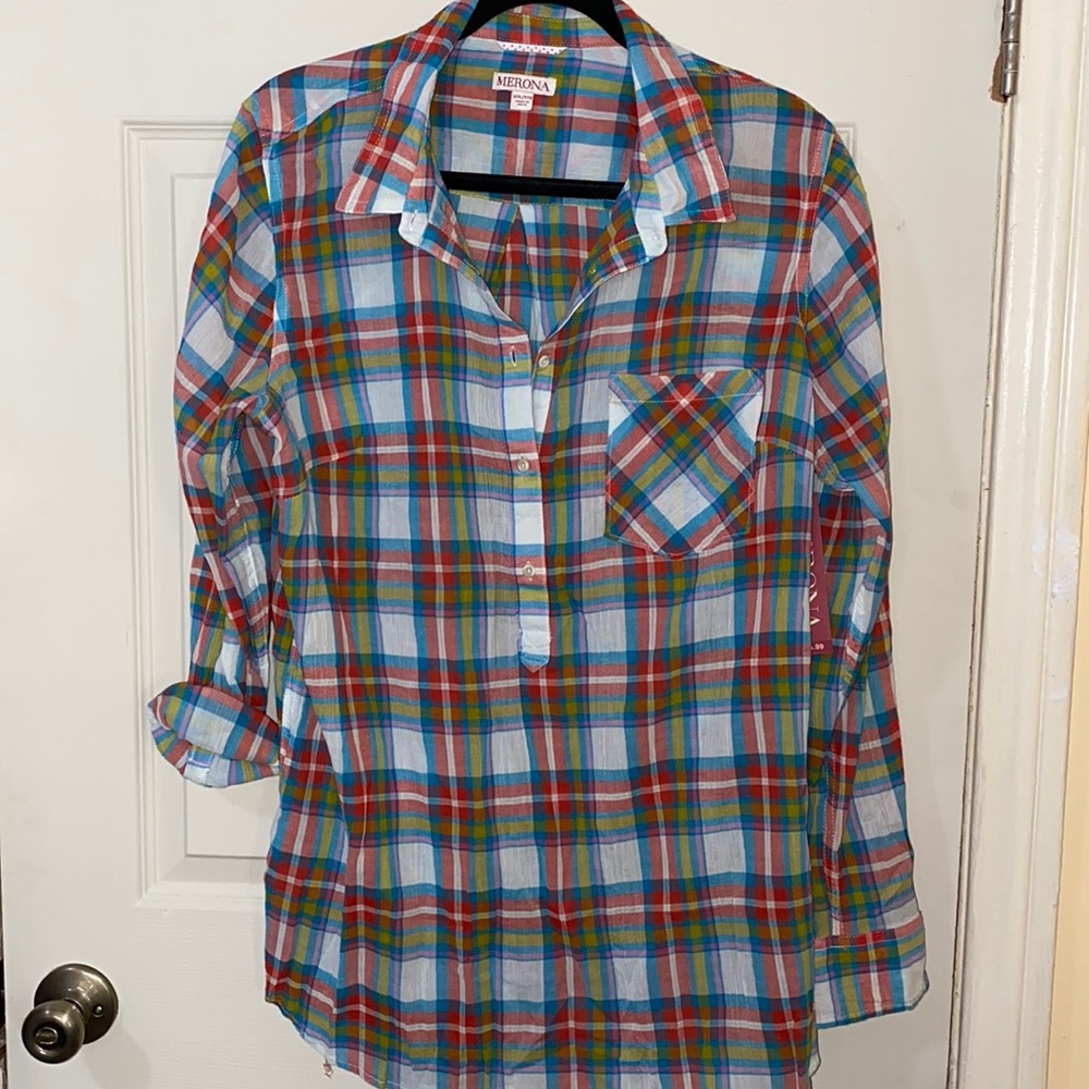 Merona Plaid Blouse
